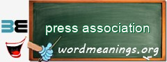 WordMeaning blackboard for press association